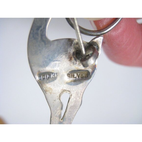 Vintage Mexico Sterling Silver Deer Deco Antelope Brooch Pin Taxco Small - Picture 4 of 5